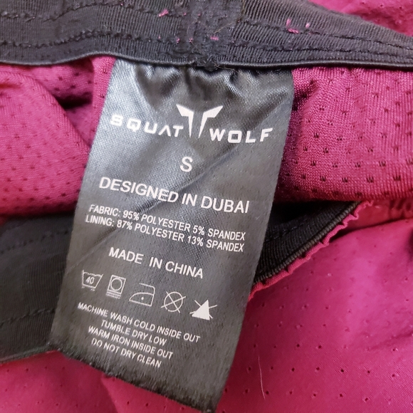 Squat Wolf Pink Athletic Shorts w/ Pockets, Size S - Picture 6 of 8